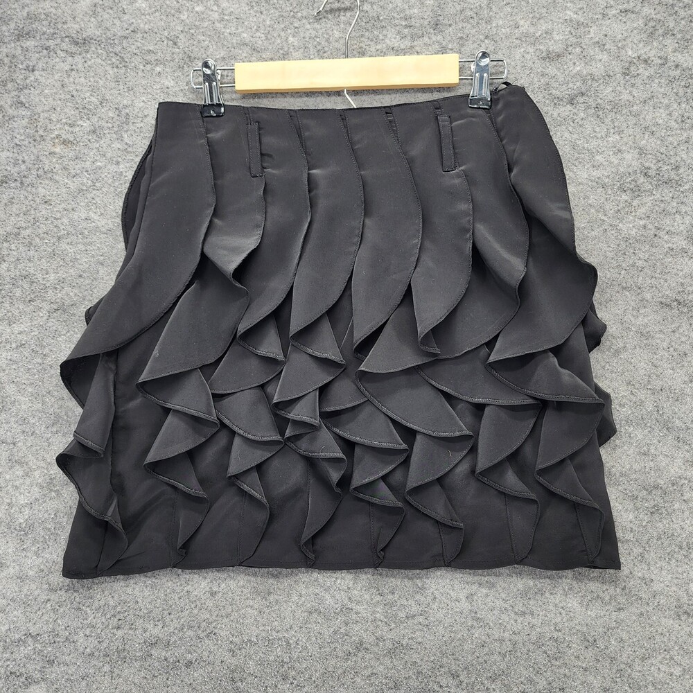 MM Couture by Miss Me Skirt Womens Medium Mini Black Ruffle